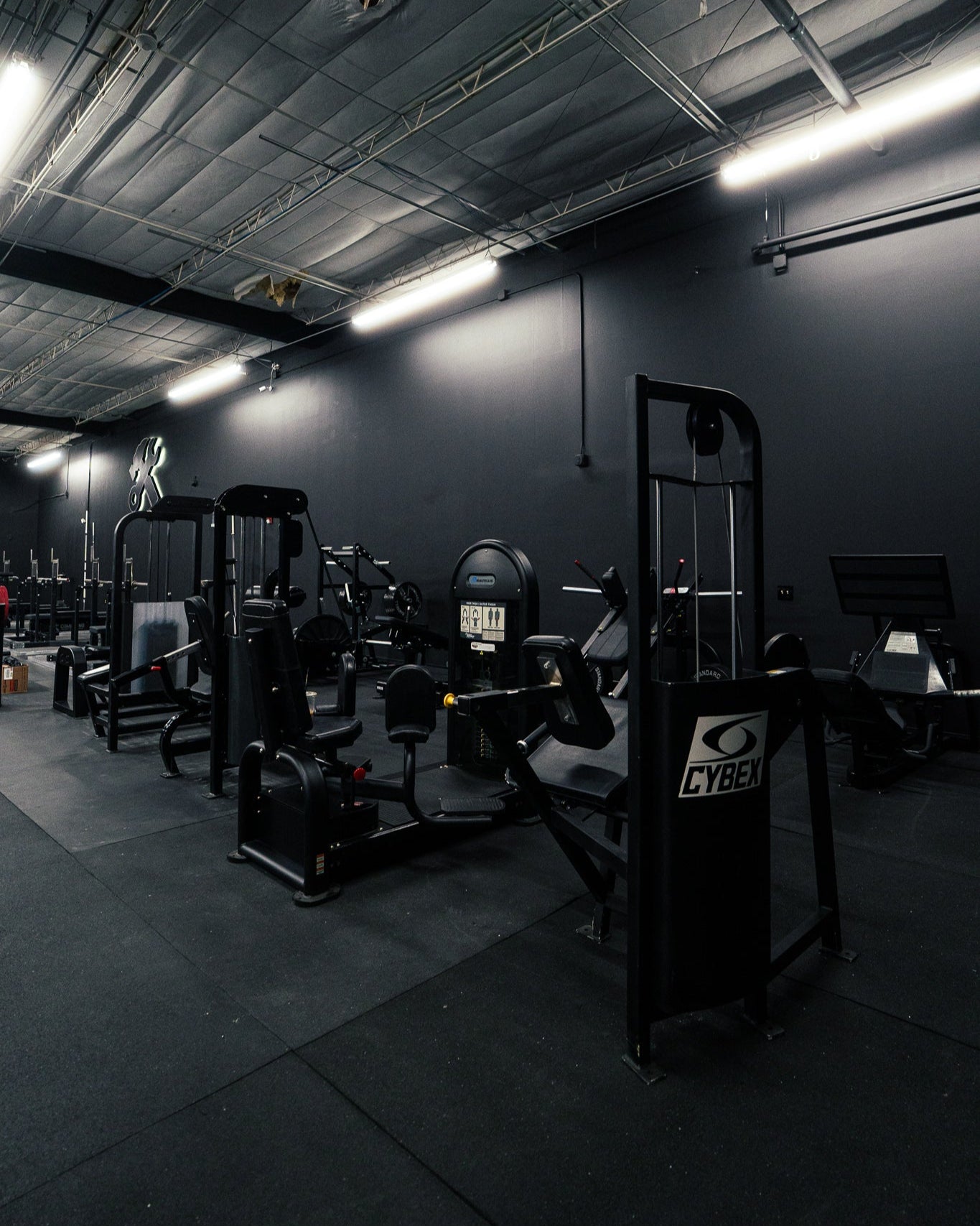 photo of leg area with several leg machines